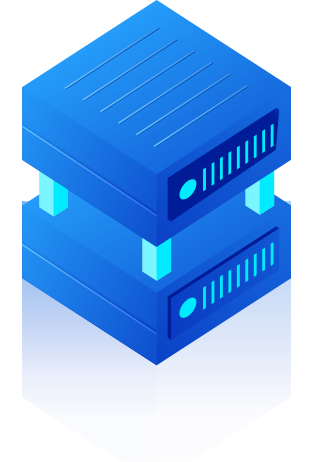 Server blu impilati, rappresentazione grafica.