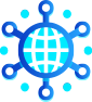 Globo terrestre con connessioni globali, rete interconnessa.