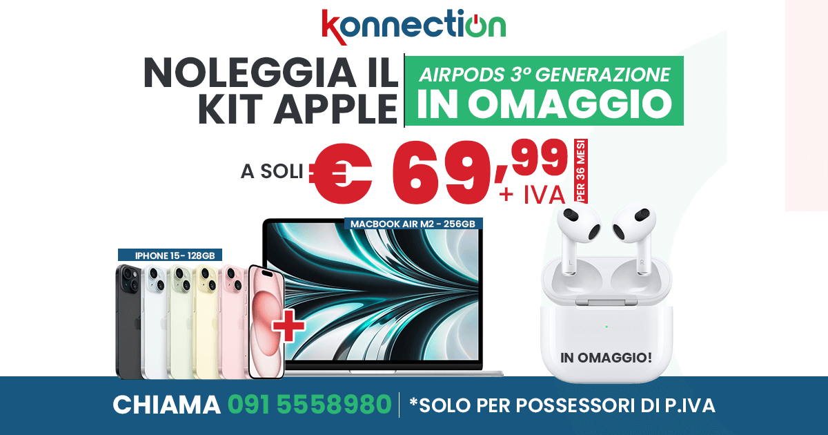 €69,99, AirPods 3° gen omaggio.